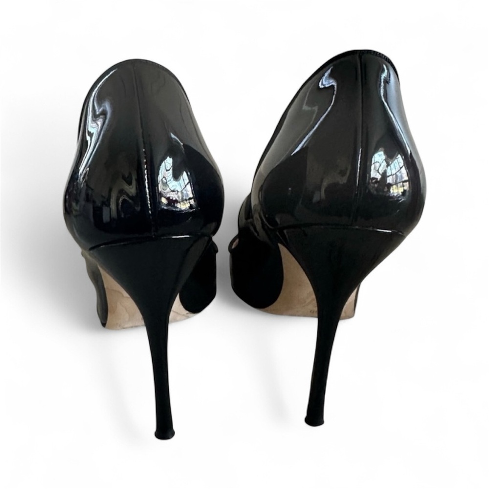 ❌SOLD❌ Manolo Blahnik Campari 105mm Mary Jane Heels Black Patent Leather 39 - Picture 6 of 11
